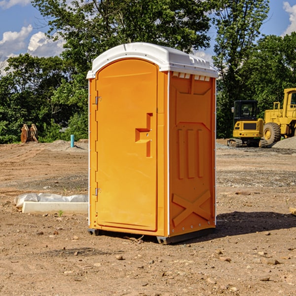 how often are the porta potties cleaned and serviced during a rental period in Kerr